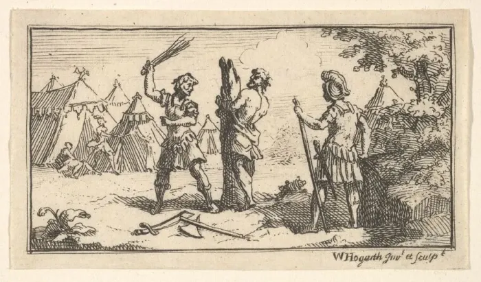 Framed Print : Fustigatio (John Beaver, Roman Military Punishments, 1725), after 1725 Framed Print : Fustigatio (John Beaver, Roman Military Punishments, 1725), after 1725