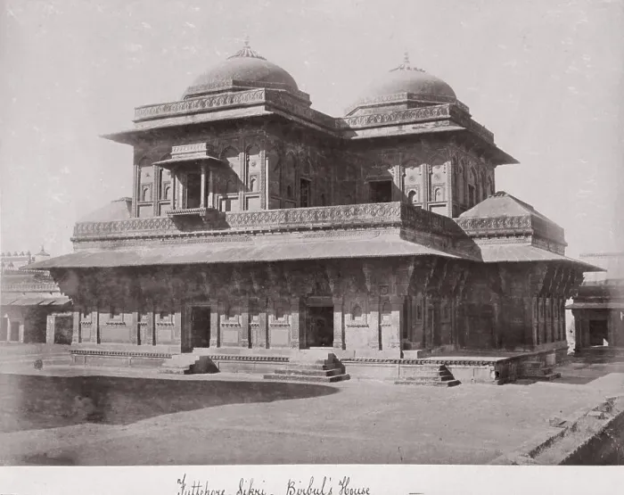 Framed Print : Futtehpore Sikri, Birbul's House, Late 1860s. Creator: Samuel Bourne Framed Print : Futtehpore Sikri, Birbul's House, Late 1860s. Creator: Samuel Bourne