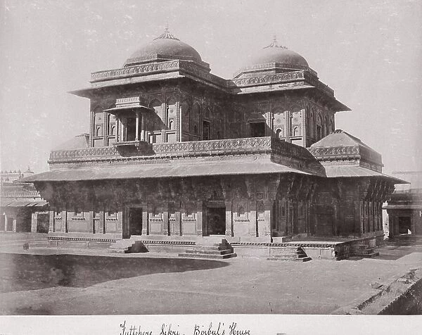 Futtehpore Sikri, Birbul's House, Late 1860s. Creator: Samuel Bourne