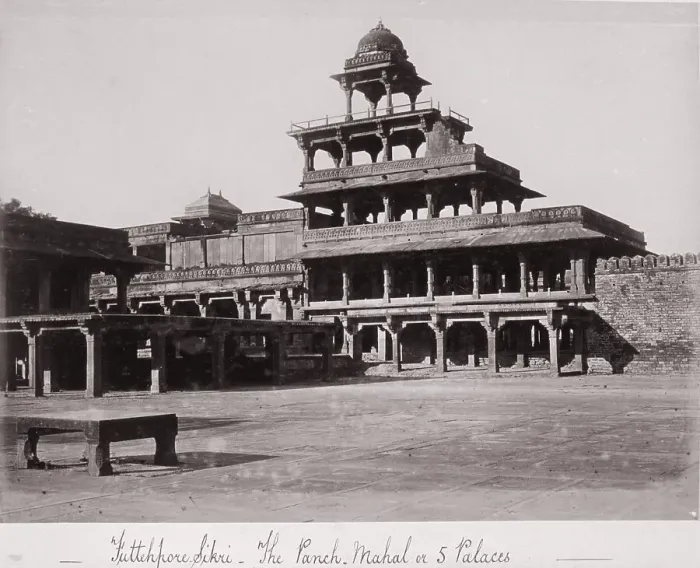 Framed Print : Futtehpore Sikri-The Panch-Mahal or 5 Palaces, Late 1860s. Creator: Samuel Bourne Framed Print : Futtehpore Sikri-The Panch-Mahal or 5 Palaces, Late 1860s. Creator: Samuel Bourne