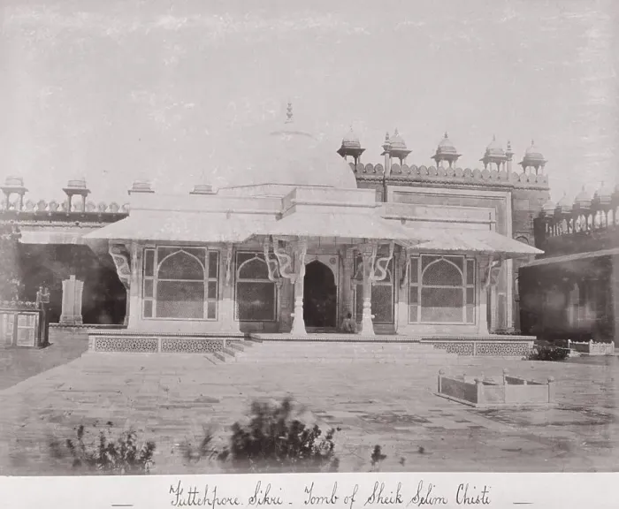 Framed Print : Futtehpore Sikri, Tomb of Sheik Selim Chisti, Late 1860s. Creator: Samuel Bourne Framed Print : Futtehpore Sikri, Tomb of Sheik Selim Chisti, Late 1860s. Creator: Samuel Bourne