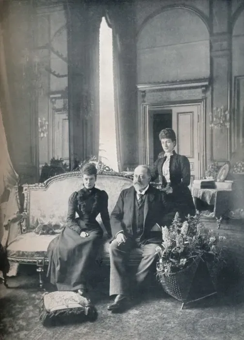 Framed Print : The future King Edward VII and Queen Alexandra in Denmark, 1900 (1911)