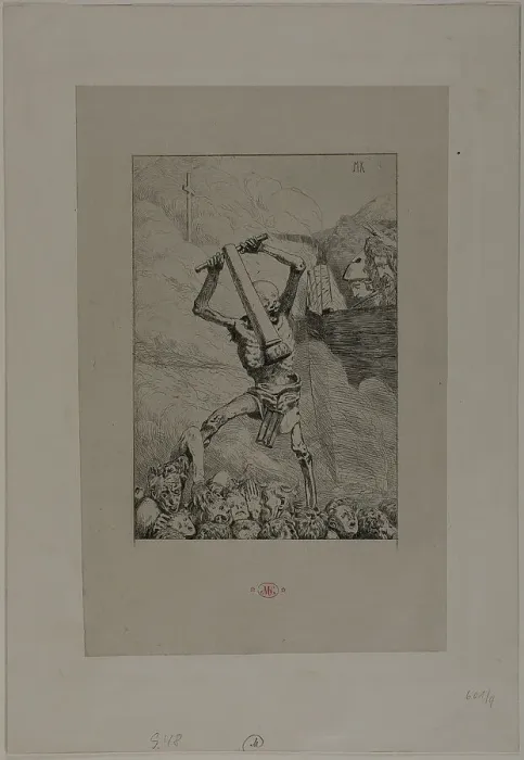Framed Print : Third Future, plate six from Eve and the Future, 1880. Creator: Max Klinger Framed Print : Third Future, plate six from Eve and the Future, 1880. Creator: Max Klinger