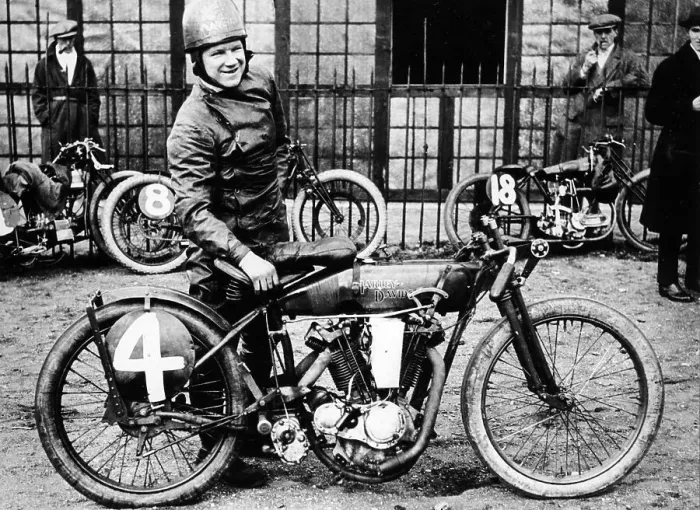 Framed Print : FW Dixon with a Harley-Davidson, 1923 Framed Print : FW Dixon with a Harley-Davidson, 1923