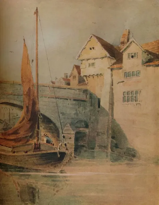 Framed Print : Fye Bridge, Norwich, c1835, (1938). Artist: John Thirtle Framed Print : Fye Bridge, Norwich, c1835, (1938). Artist: John Thirtle