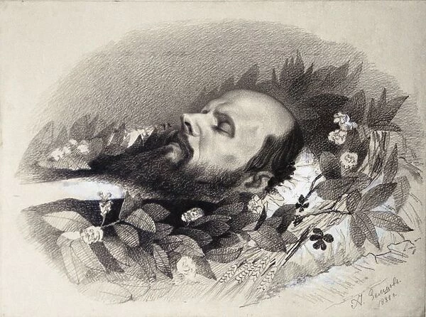 Fyodor Dostoyevsky on the deathbed, 1881