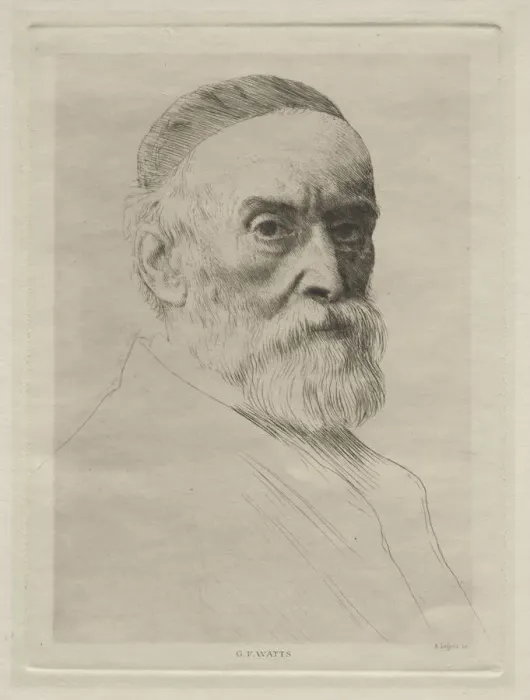 Framed Print : G. F. Watts. Creator: Alphonse Legros (French, 1837-1911)