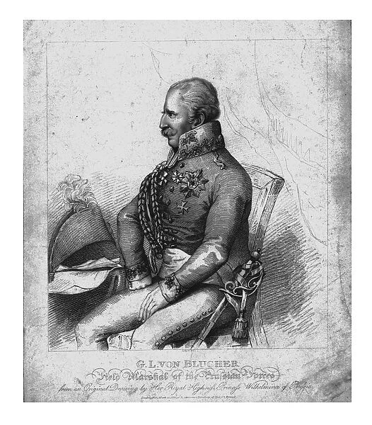 G. L. von Blucher, Field Marshal of the Prussian Forces, 1814. Creator: H Meyer