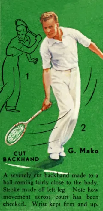 Framed Print : G. Mako - Cut Backhand, c1935. Creators: Gene Mako, Unknown Framed Print : G. Mako - Cut Backhand, c1935. Creators: Gene Mako, Unknown