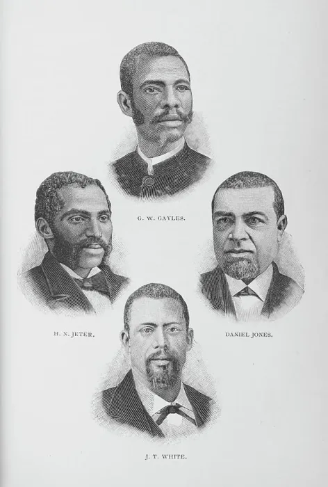 Framed Print : G. W. Gayles, H. N. Jeter, Daniel Jones, J. T. White, 1887. Creator: Unknown Framed Print : G. W. Gayles, H. N. Jeter, Daniel Jones, J. T. White, 1887. Creator: Unknown