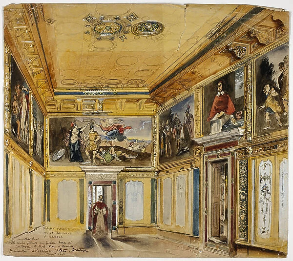 Gabinetto d'Isabella d'Este, Mantua, 1842. Creator: Joseph Nash