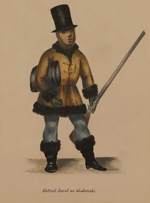 Framed Print : Gabriel Ravel as Godenski, 1855-1859. Creator: Alfred Jacob Miller