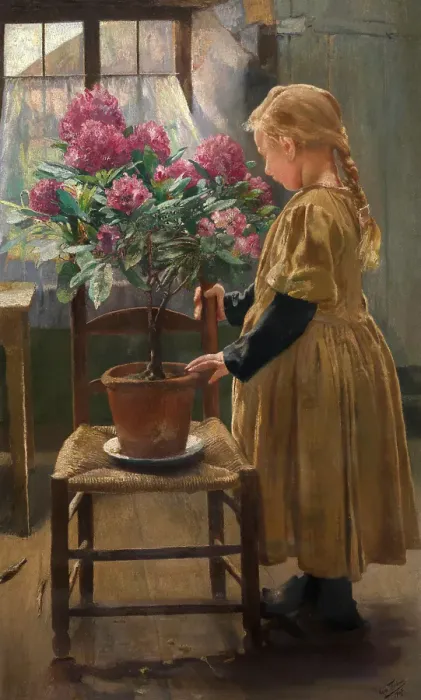 Framed Print : Gabrielle Frederic, the Artist's Daughter, 1907. Creator: Leon Frederic Framed Print : Gabrielle Frederic, the Artist's Daughter, 1907. Creator: Leon Frederic