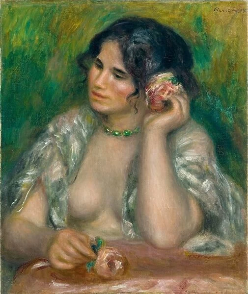 Gabrielle a la rose. Artist: Renoir, Pierre Auguste (1841-1919)