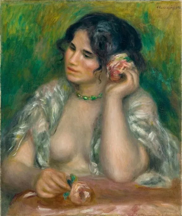 Framed Print : Gabrielle a la rose. Artist: Renoir, Pierre Auguste (1841-1919) Framed Print : Gabrielle a la rose. Artist: Renoir, Pierre Auguste (1841-1919)