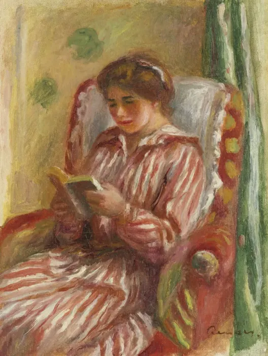 Framed Print : Gabrielle Reading, 1910. Artist: Renoir, Pierre Auguste (1841-1919) Framed Print : Gabrielle Reading, 1910. Artist: Renoir, Pierre Auguste (1841-1919)