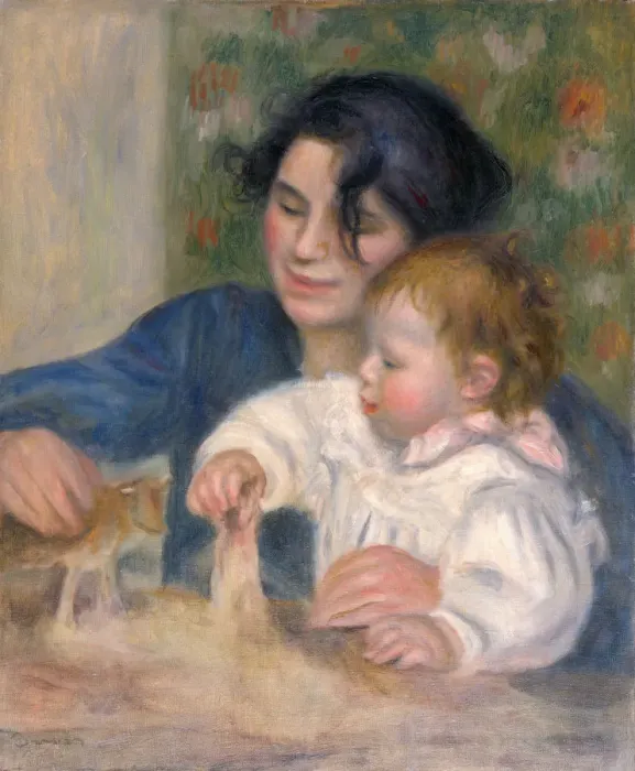 Framed Print : Gabrielle Renard and infant son, Jean, 1896. Artist: Renoir, Pierre Auguste (1841-1919) Framed Print : Gabrielle Renard and infant son, Jean, 1896. Artist: Renoir, Pierre Auguste (1841-1919)