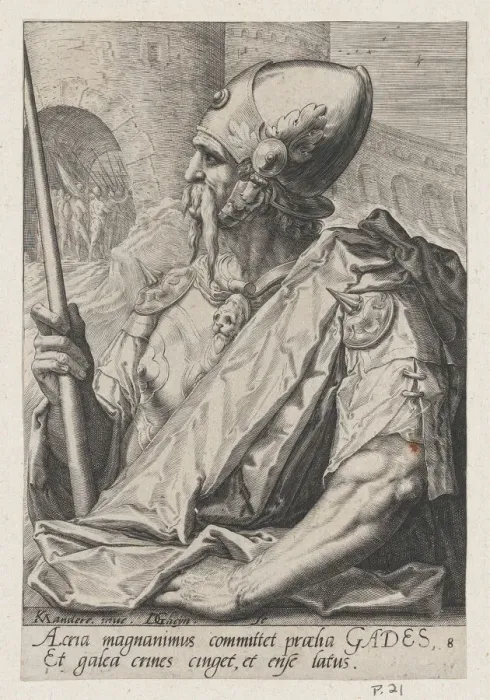 Framed Print : Gad, from The Twelve Sons of Jacob. Creator: Jacques de Gheyn II Framed Print : Gad, from The Twelve Sons of Jacob. Creator: Jacques de Gheyn II