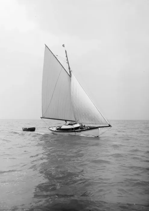 Framed Print : The gaff rigged yacht Nautilus, 1912. Creator: Kirk & Sons of Cowes Framed Print : The gaff rigged yacht Nautilus, 1912. Creator: Kirk & Sons of Cowes