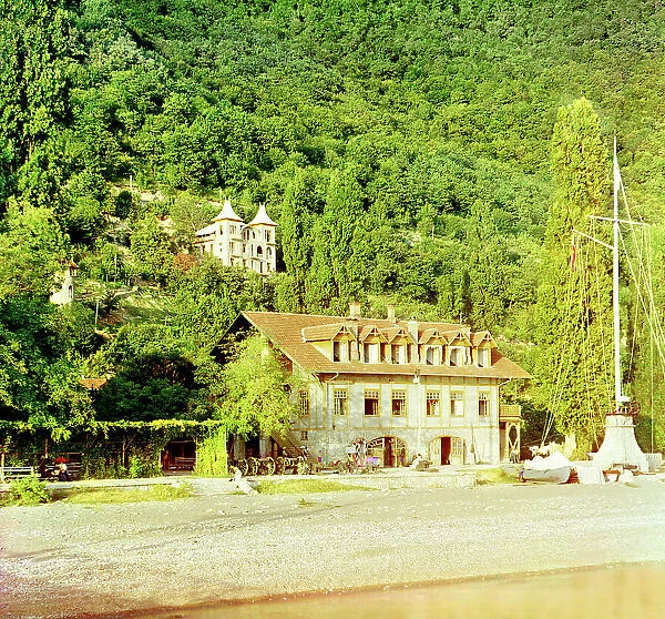 Gagra: from the wharf, between 1905 and 1915. Creator: Sergey Mikhaylovich Prokudin-Gorsky