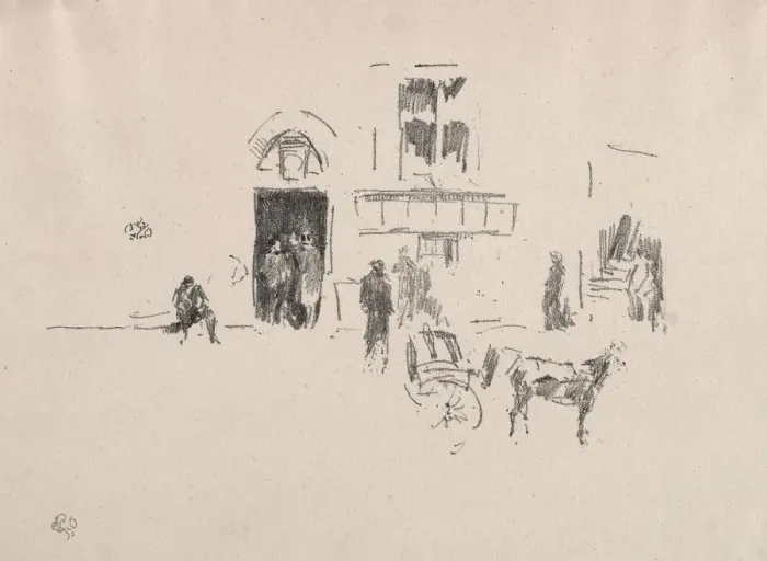 Framed Print : The Gaiety Stage Door, 1879. Creator: James McNeill Whistler (American, 1834-1903) Framed Print : The Gaiety Stage Door, 1879. Creator: James McNeill Whistler (American, 1834-1903)