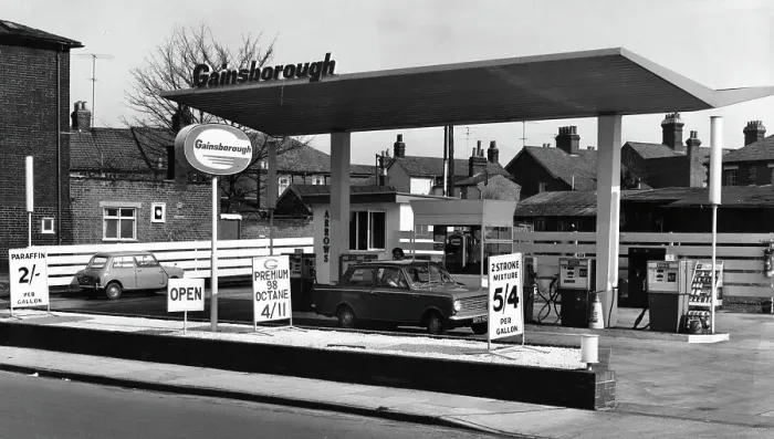 Framed Print : Gainsborough petrol station, Ipswich 1966 Framed Print : Gainsborough petrol station, Ipswich 1966