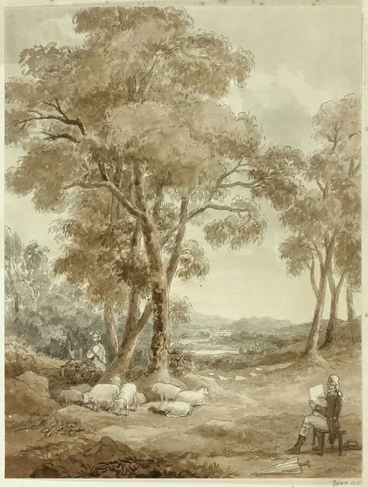 Framed Print : Gainsborough's first sight of the young lady who, c. 1830. Creator: Samuel John Stump Framed Print : Gainsborough's first sight of the young lady who, c. 1830. Creator: Samuel John Stump