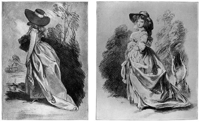 Framed Print : Gainsboroughs studies for his celebrated portrait of the Duchess of Devonshire, c1787 (1901) Framed Print : Gainsboroughs studies for his celebrated portrait of the Duchess of Devonshire, c1787 (1901)