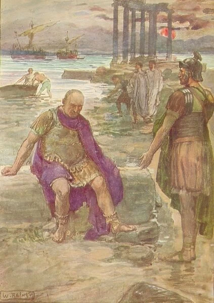 Gaius Marius sitting in exile among the ruins of Carthage, c1912 (1912). Artist: William Rainey