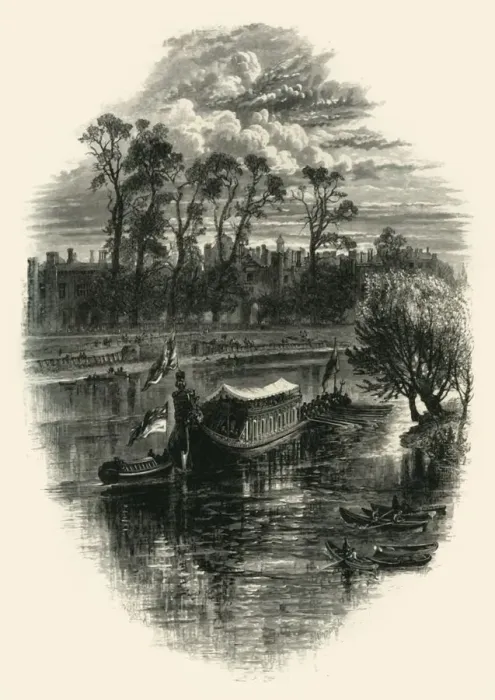 Framed Print : A Gala Day at Hampton Court, c1870 Framed Print : A Gala Day at Hampton Court, c1870