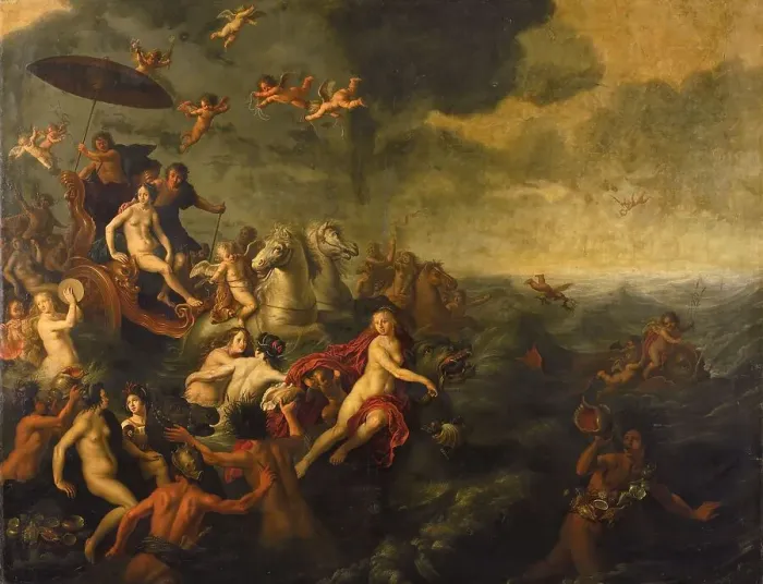Framed Print : Galatea and Acis, 1651. Creator: Adriaen van Nieulandt Framed Print : Galatea and Acis, 1651. Creator: Adriaen van Nieulandt