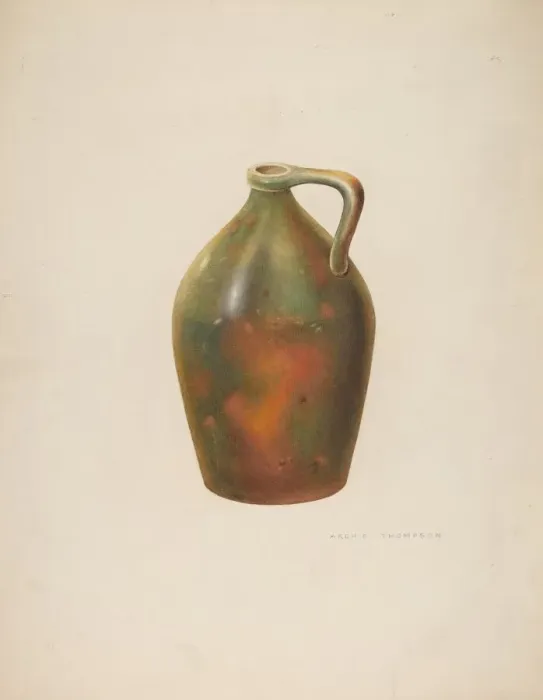 Framed Print : Galena Jug, 1941. Creator: Archie Thompson Framed Print : Galena Jug, 1941. Creator: Archie Thompson