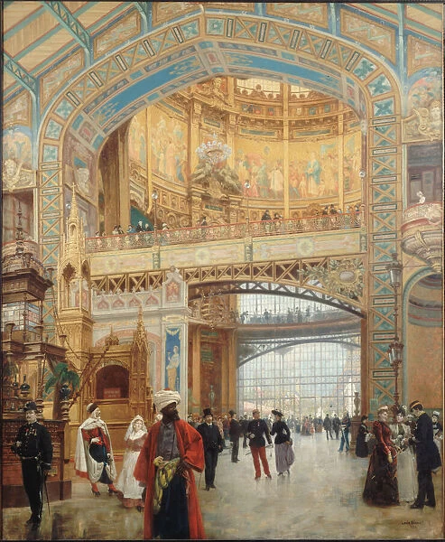 The Galerie des machines of the World Fair in Paris 1889, 1890