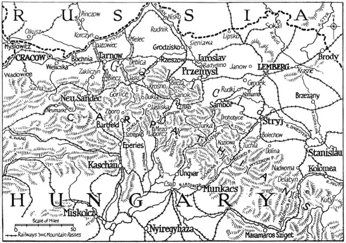 Framed Print : Galicia and the Carpathian Passes, 1915 Framed Print : Galicia and the Carpathian Passes, 1915