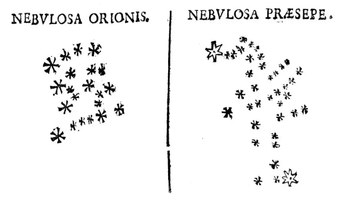 Framed Print : Galileos observation of the star cluster in Orion and of the Praesepe cluster, 1610 Framed Print : Galileos observation of the star cluster in Orion and of the Praesepe cluster, 1610