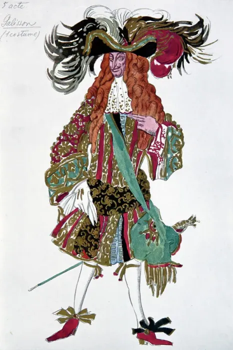 Framed Print : Galisson. Costume design for the ballet Sleeping Beauty by P. Tchaikovsky, 1921. Artist: Bakst, Leon (1866-1924) Framed Print : Galisson. Costume design for the ballet Sleeping Beauty by P. Tchaikovsky, 1921. Artist: Bakst, Leon (1866-1924)