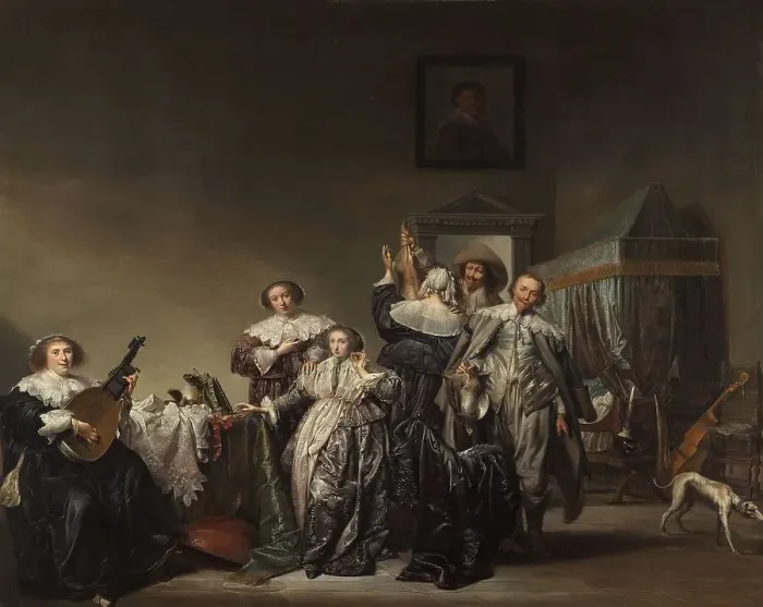 Framed Print : Gallant Company, 1633. Creator: Pieter Codde Framed Print : Gallant Company, 1633. Creator: Pieter Codde