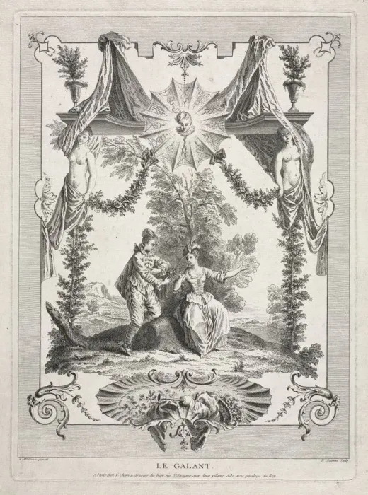 Framed Print : The Gallant. Creator: Benoit II Audran (French, 1700-1772) Framed Print : The Gallant. Creator: Benoit II Audran (French, 1700-1772)