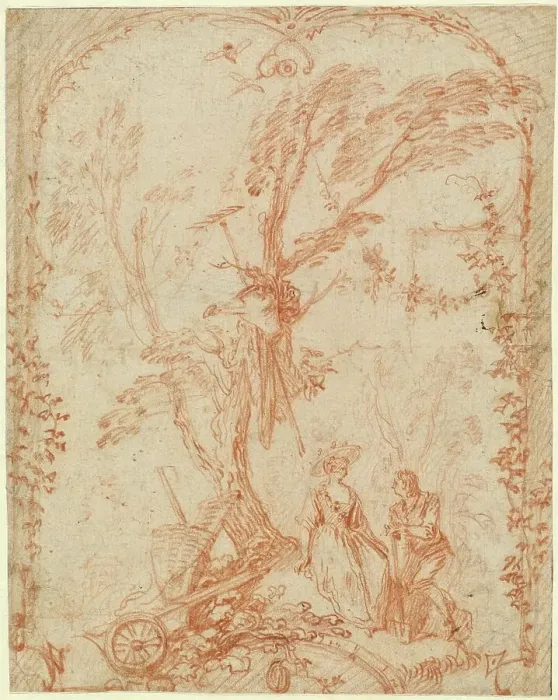 Framed Print : The Gallant Gardener, c. 1711-1712. Creator: Jean-Antoine Watteau Framed Print : The Gallant Gardener, c. 1711-1712. Creator: Jean-Antoine Watteau