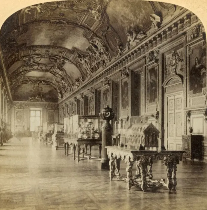 Framed Print : Gallery of Apollon, in the Louvre, Paris, France, 1894. Creator: Bert Underwood Framed Print : Gallery of Apollon, in the Louvre, Paris, France, 1894. Creator: Bert Underwood