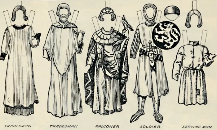 Framed Print : The Gallery of British Costume: What Men and Women Wore In Henry IIIs Time, c1934 Framed Print : The Gallery of British Costume: What Men and Women Wore In Henry IIIs Time, c1934