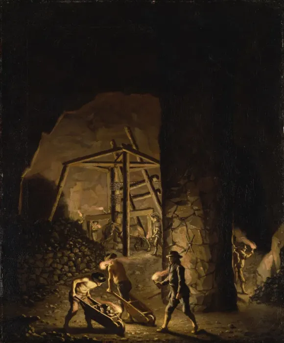 Framed Print : Gallery in Falun Copper Mine, ca 1784 Framed Print : Gallery in Falun Copper Mine, ca 1784