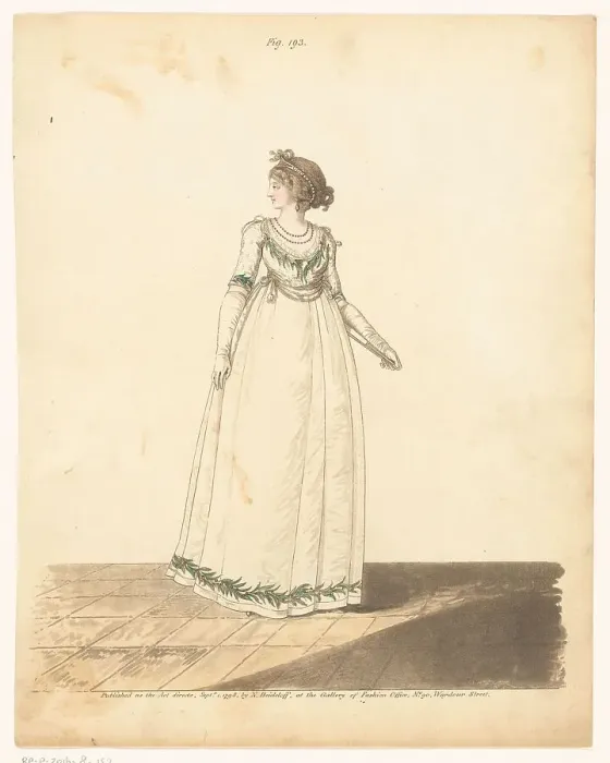 Framed Print : Gallery of Fashion, 1798. Creator: Anon Framed Print : Gallery of Fashion, 1798. Creator: Anon