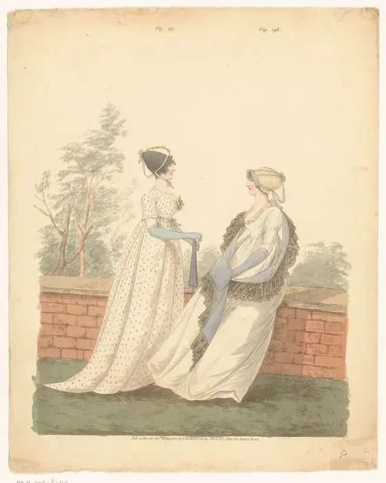 Framed Print : Gallery of Fashion, 1801. Creator: Anon Framed Print : Gallery of Fashion, 1801. Creator: Anon