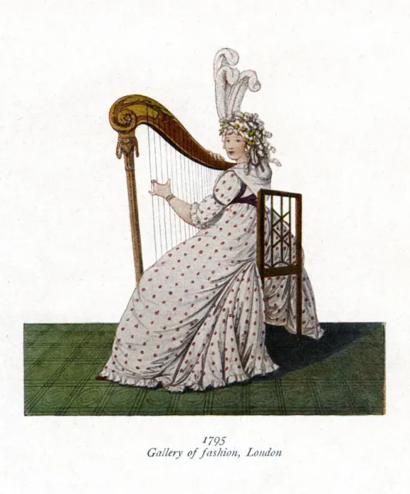 Framed Print : Gallery of fashion, London, 1795 Framed Print : Gallery of fashion, London, 1795