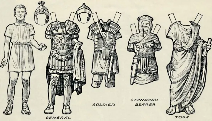 Framed Print : The Gallery of Historic Costume: What The Britons and Romans Used To Wear, c1934