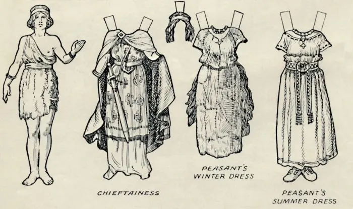 Framed Print : The Gallery of Historic Costume: What The Britons and Romans Used To Wear, c1934 Framed Print : The Gallery of Historic Costume: What The Britons and Romans Used To Wear, c1934