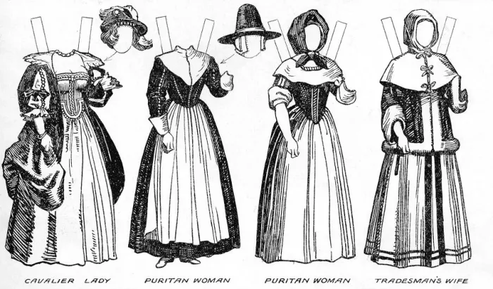 Framed Print : The Gallery of Historic Costume: Some Dresses of Cavaliers and Roundheads, c1934 Framed Print : The Gallery of Historic Costume: Some Dresses of Cavaliers and Roundheads, c1934