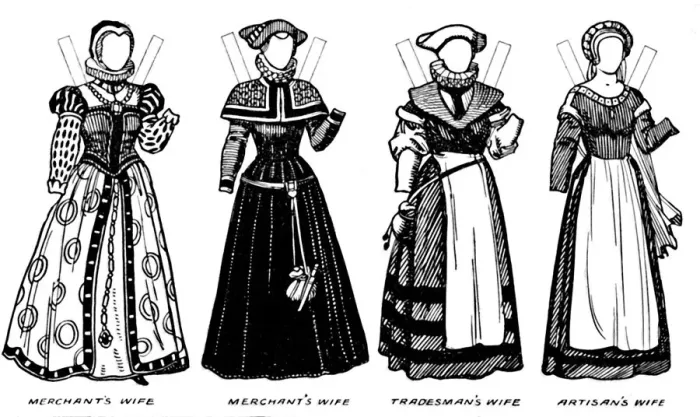 Framed Print : The Gallery of Historic Costume: Some of the Dresses Worn in Elizabeths Reign, c1934 Framed Print : The Gallery of Historic Costume: Some of the Dresses Worn in Elizabeths Reign, c1934