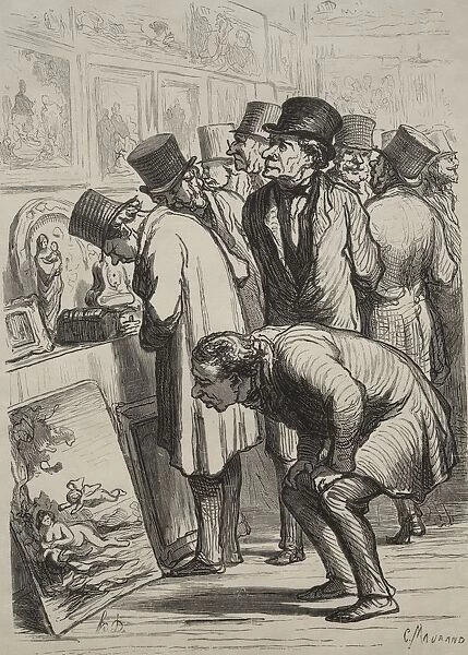 Gallery at Hotel Drouot: The Day of the Sale. Creator: Honore Daumier (French, 1808-1879)